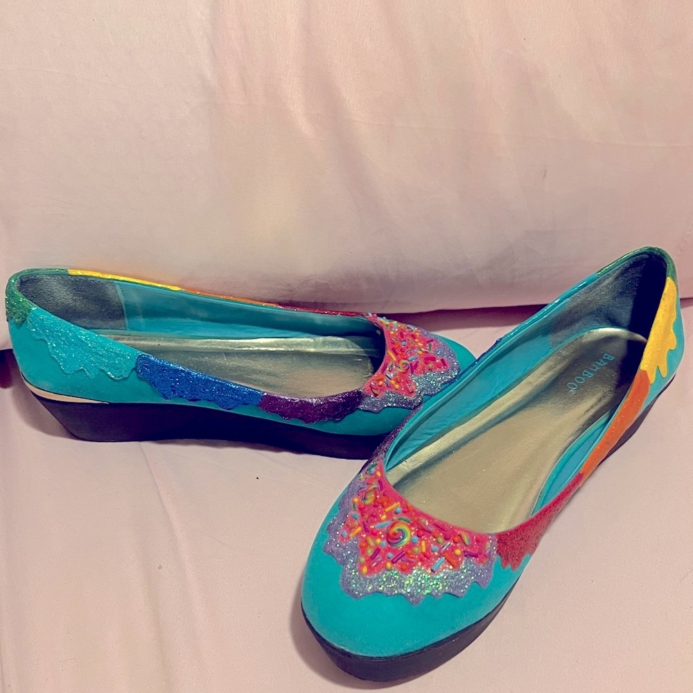 Cute Handmade Candy low wedges - Picture 2 of 16